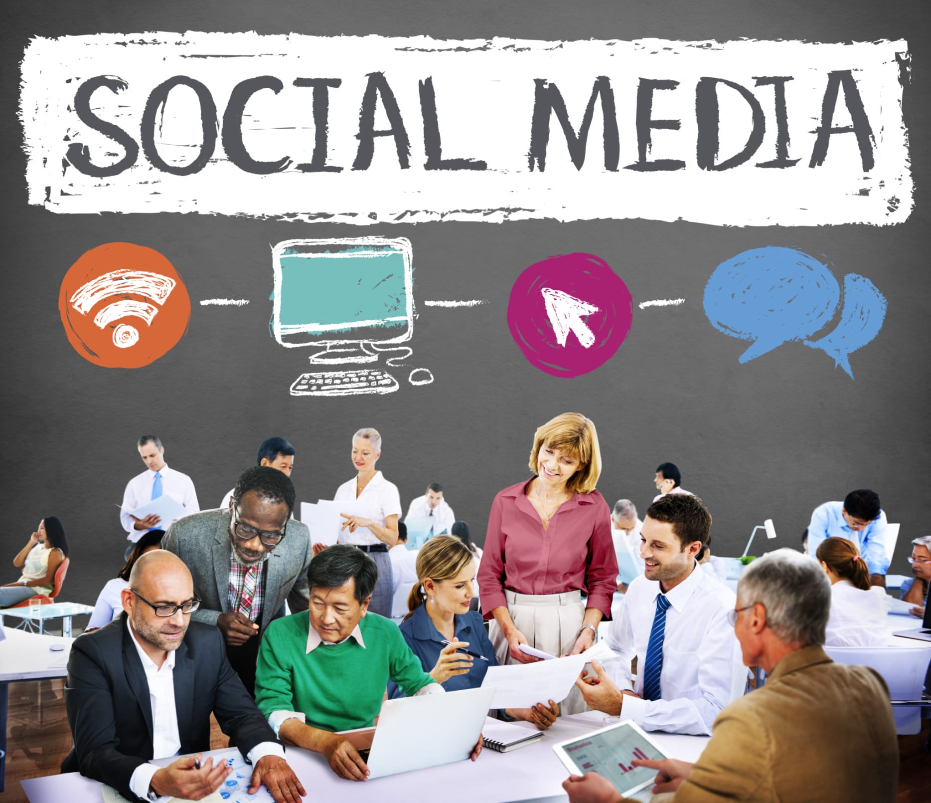 Social Media Social Networking Technology Connection Concept